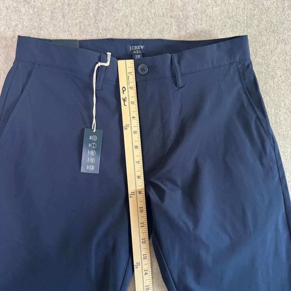 NWT J.Crew Flex Slim Tech Pants Mens 30x32 Navy Blue Slim Fit Performance AA712